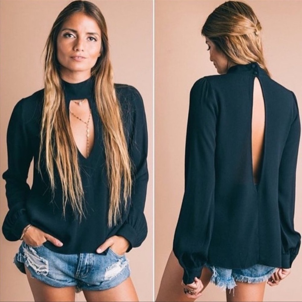 Flynn skye long sleeve blouse
